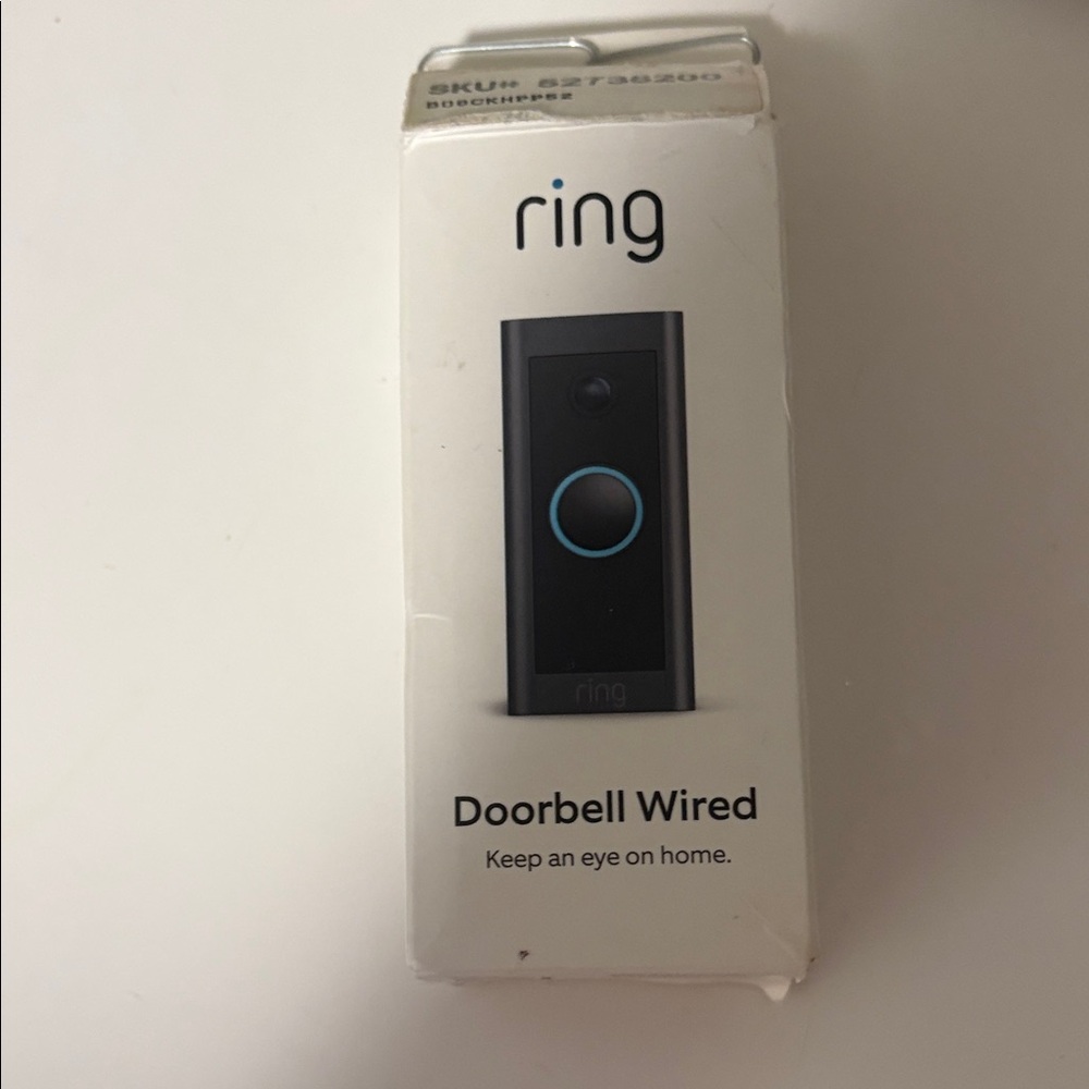 Ring Wired Doorbell with Black and Blue Accents
